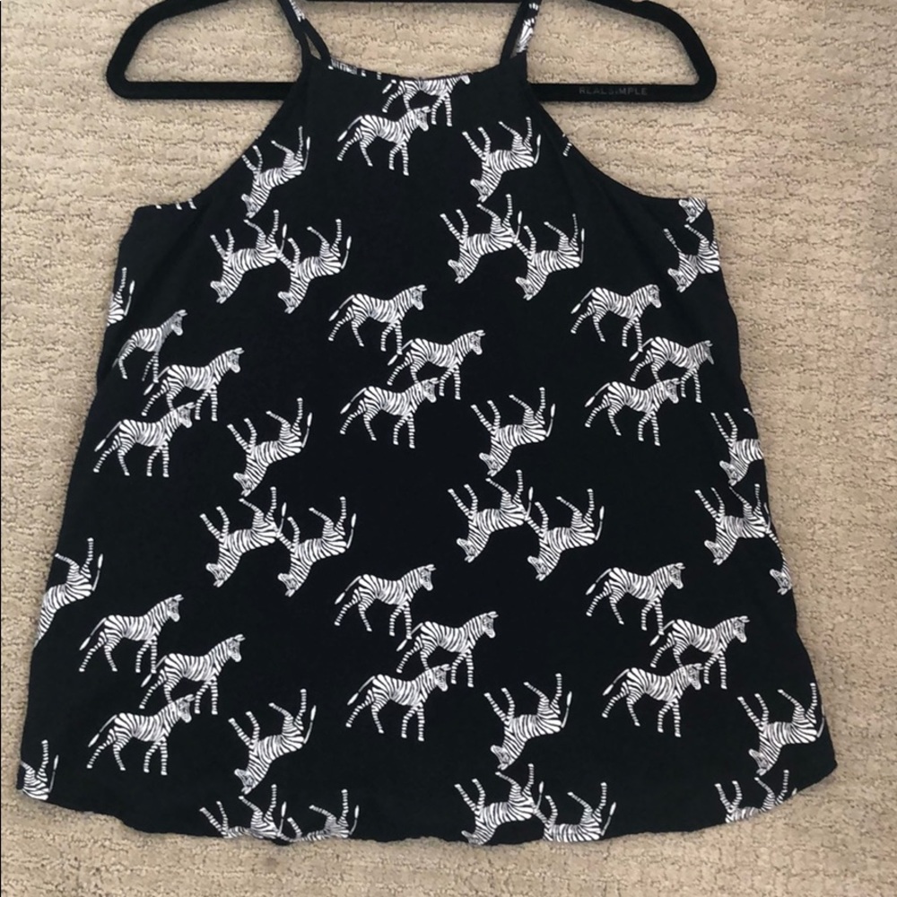 Old Navy zebra tank
